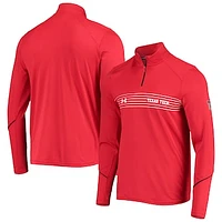 Men's Under Armour Red Texas Tech Raiders Sideline Performance Lightweight Quarter-Zip Jacket