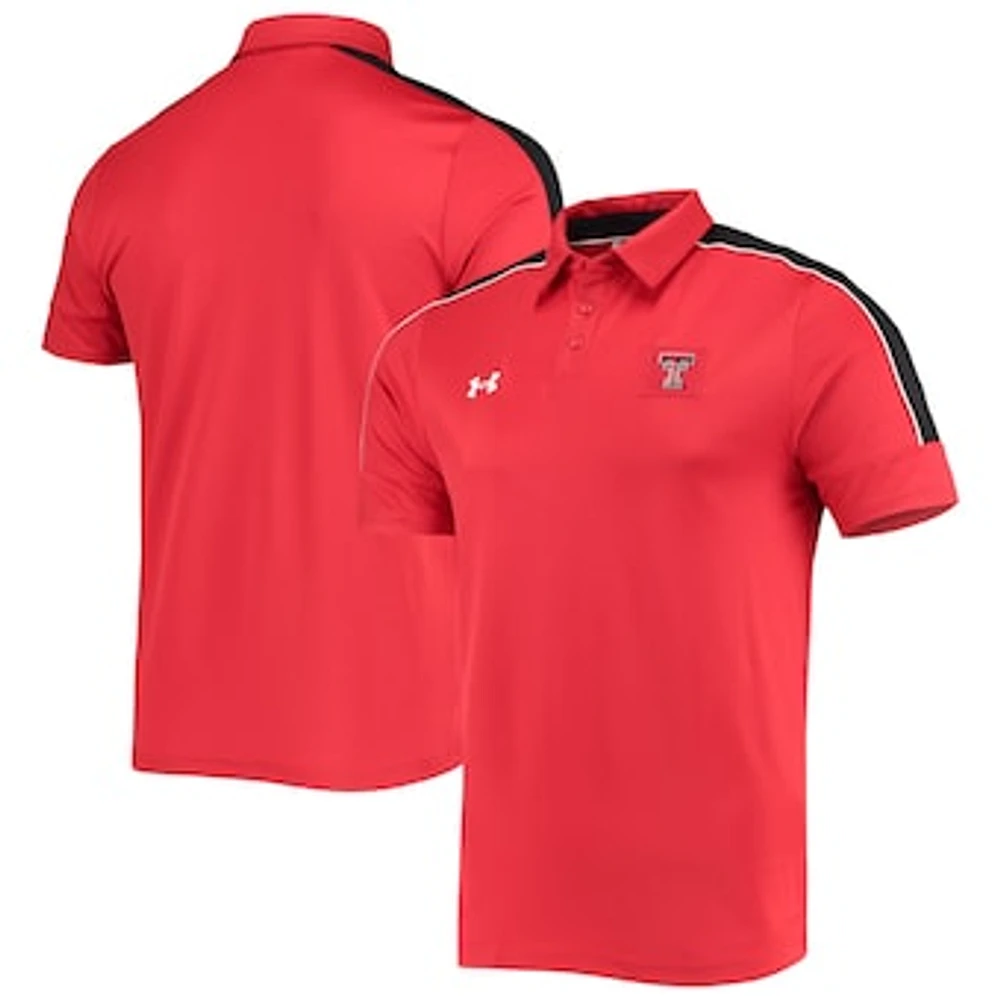 Men's Under Armour Red Texas Tech Red Raiders Sideline Recruit Performance Polo