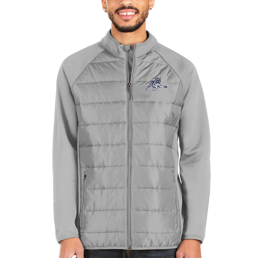 Men's Antigua Silver Jackson State Tigers Altitude Full-Zip Jacket
