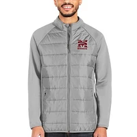 Men's Antigua Silver Morehouse Maroon Tigers Altitude Full-Zip Jacket