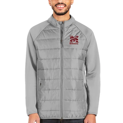 Men's Antigua Silver Morehouse Maroon Tigers Altitude Full-Zip Jacket