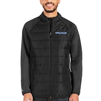 Men's Antigua Black Spelman College Jaguars Altitude Full-Zip Jacket