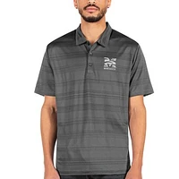 Men's Antigua Charcoal Morehouse Maroon Tigers Compass Polo