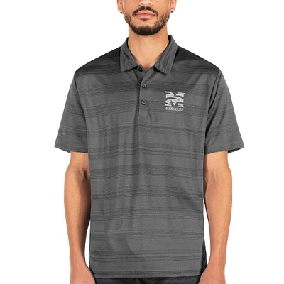Men's Antigua Charcoal Morehouse Maroon Tigers Compass Polo