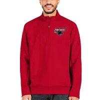 Men's Antigua /Red Clark Atlanta University Panthers Generation Quarter-Zip Pullover Jacket