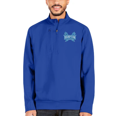 Men's Antigua Royal Hampton Pirates Generation Quarter-Zip Pullover Jacket