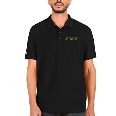 Men's Antigua Black Florida A&M Rattlers Big & Tall Legacy Pique Polo