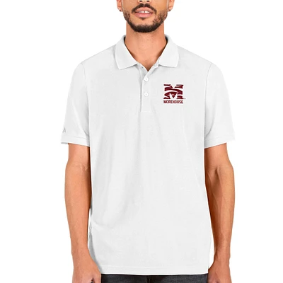 Men's Antigua White Morehouse Maroon Tigers Big & Tall Legacy Pique Polo