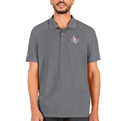 Men's Antigua Charcoal Texas Southern Tigers Big & Tall Legacy Pique Polo