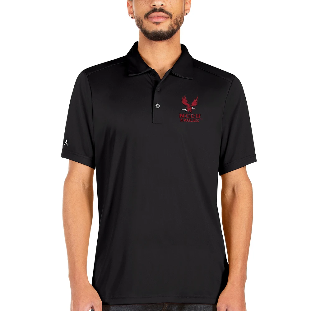 Men's Antigua Black North Carolina Central Eagles Big & Tall Tribute Polo