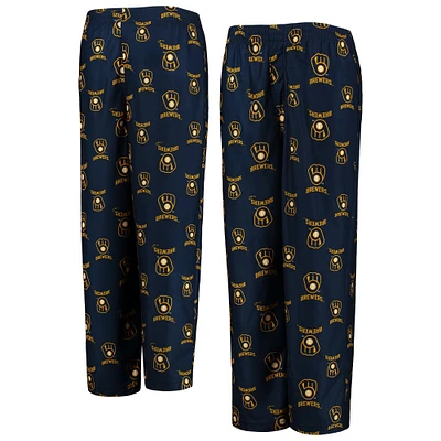 Youth Navy Milwaukee Brewers Team Color Logo Pants