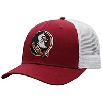 Men's Top of the World Garnet/White Florida State Seminoles Trucker Snapback Hat