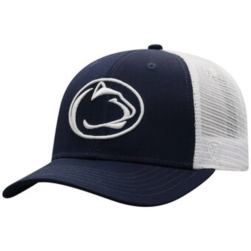 Men's Top of the World Navy/White Penn State Nittany Lions Trucker Snapback Hat