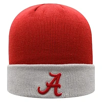 Men's Top of the World Gray/Crimson Alabama Crimson Tide Core 2-Tone Cuffed Knit Hat