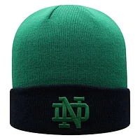 Men's Top of the World Green/Navy Notre Dame Fighting Irish Core 2-Tone Cuffed Knit Hat