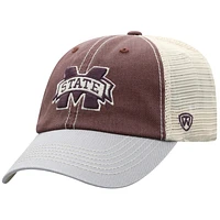 Men's Top of the World Maroon Mississippi State Bulldogs Offroad Trucker Snapback Hat