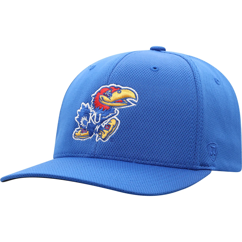 Men's Top of the World Royal Kansas Jayhawks Reflex Logo Flex Hat