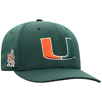 Men's Top of the World Green Miami Hurricanes Reflex Logo Flex Hat