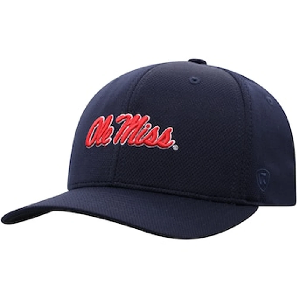 Men's Top of the World Navy Ole Miss Rebels Reflex Logo Flex Hat