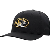 Men's Top of the World Black Missouri Tigers Reflex Logo Flex Hat