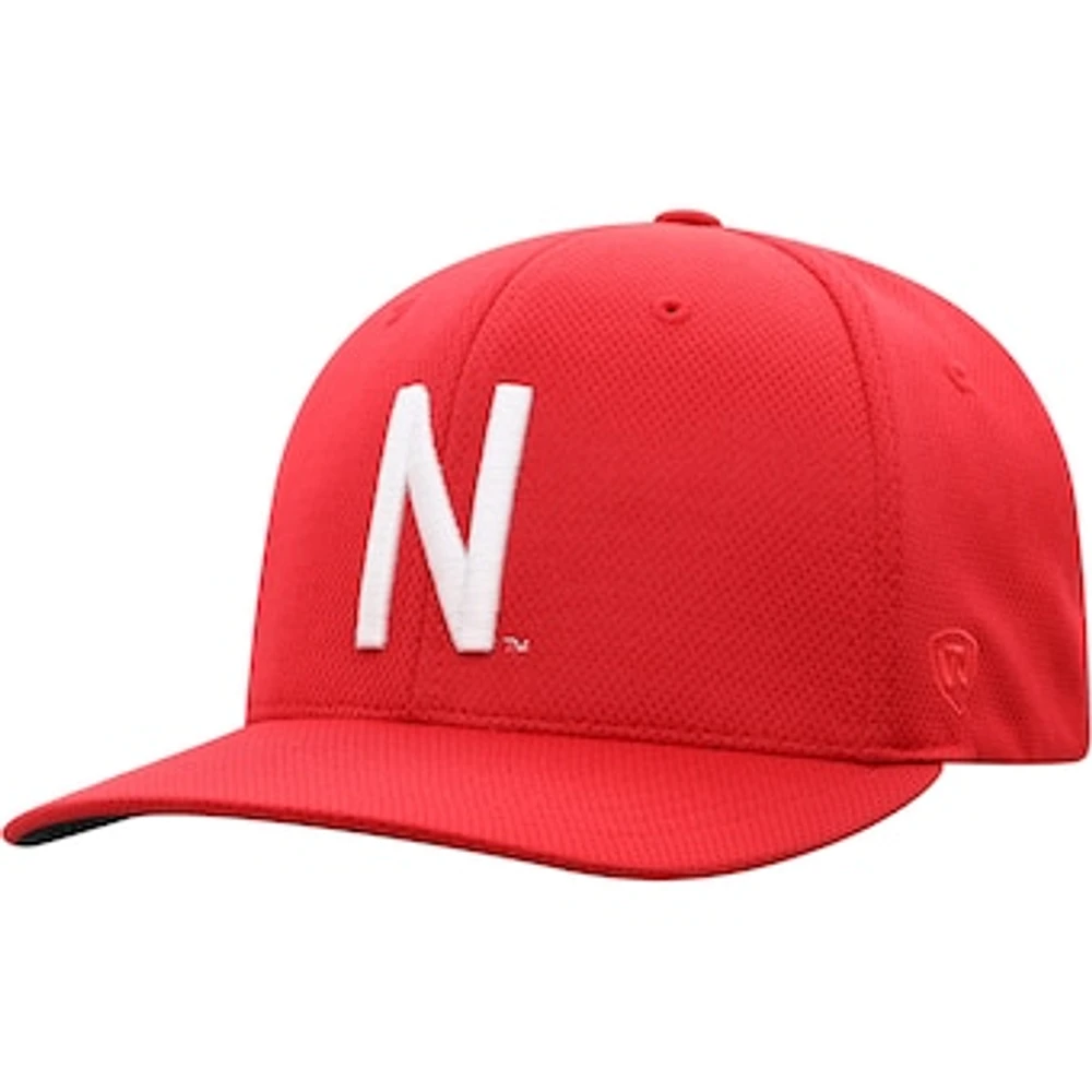 Men's Top of the World Scarlet Nebraska Huskers Reflex Logo Flex Hat