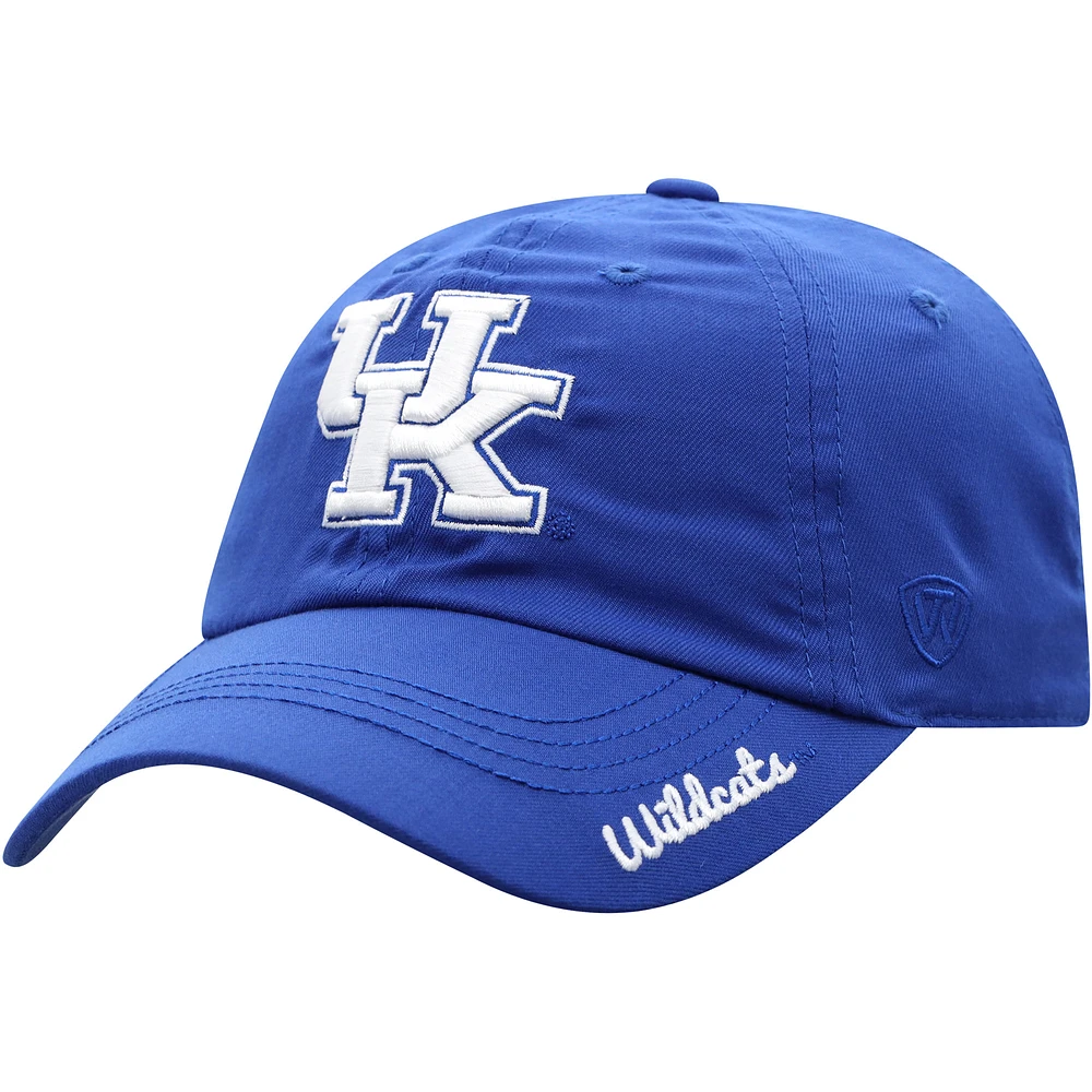 Women's Top of the World Royal Kentucky Wildcats Staple Adjustable Hat