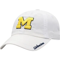 Women's Top of the World White Michigan Wolverines Staple Adjustable Hat