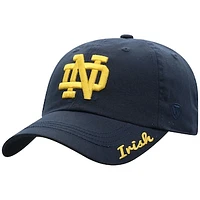 Women's Top of the World Navy Notre Dame Fighting Irish Staple Adjustable Hat