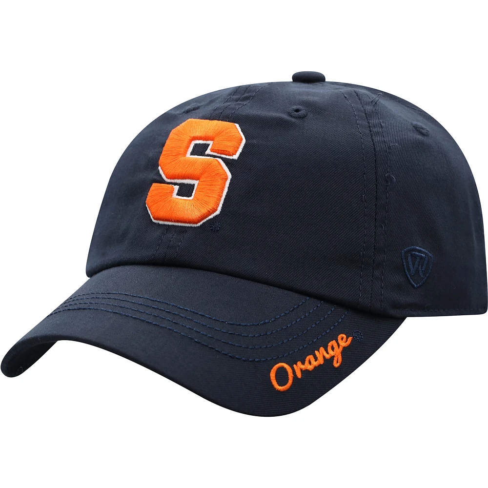 Women's Top of the World Navy Syracuse Orange Staple Adjustable Hat