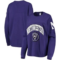 Women's Pressbox Purple Northwestern Wildcats Edith Long Sleeve T-Shirt