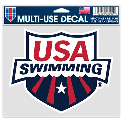 WinCraft Navy/Red USA Swimming 5.75'' x 5.5'' Multi-Use Decal