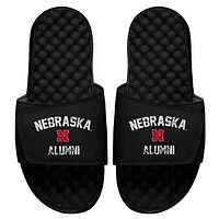 Men's ISlide Black Nebraska Huskers Alumni Slide Sandals