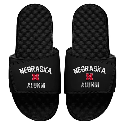 Men's ISlide Black Nebraska Huskers Alumni Slide Sandals