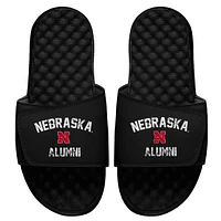 Men's ISlide Black Nebraska Huskers Alumni Slide Sandals