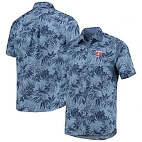 Men's Tommy Bahama Navy Minnesota Twins Sport Reign Forest Fronds Button-Up Shirt