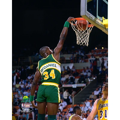 Xavier McDaniel Seattle SuperSonics Unsigned Hardwood Classics One Handed Dunk Photograph