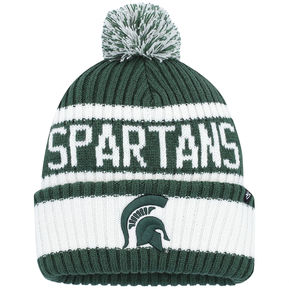 Men's '47 Green Michigan State Spartans Bering Cuffed Knit Hat with Pom