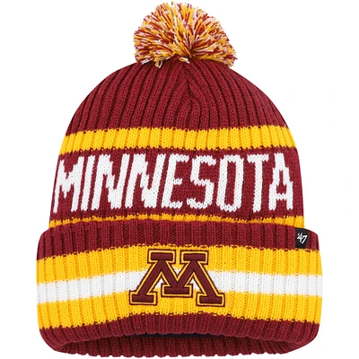 Men's '47 Maroon Minnesota Golden Gophers Bering Cuffed Knit Hat with Pom