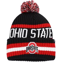 Men's '47 Black Ohio State Buckeyes Bering Cuffed Knit Hat with Pom