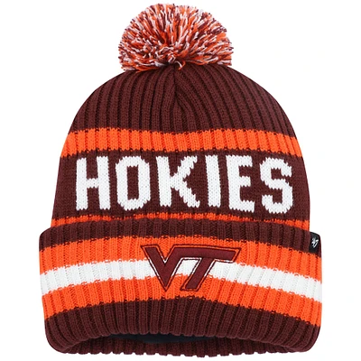 Men's '47 Maroon Virginia Tech Hokies Bering Cuffed Knit Hat with Pom