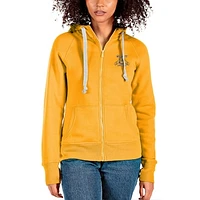 Women's Antigua Gold North Carolina A&T Aggies Victory Full-Zip Hoodie