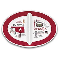 Magnolia Lane Oklahoma Sooners Two-Section Melamine Platter