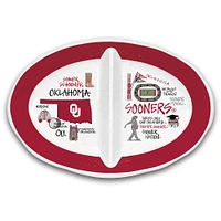 Magnolia Lane Oklahoma Sooners Two-Section Melamine Platter