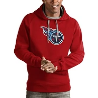 Men's Antigua Red Tennessee Titans Victory Pullover Hoodie