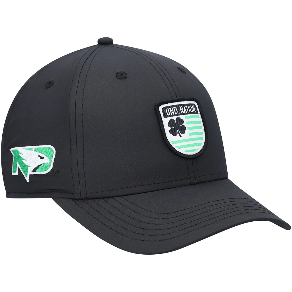 Men's Black North Dakota Nation Shield Snapback Hat