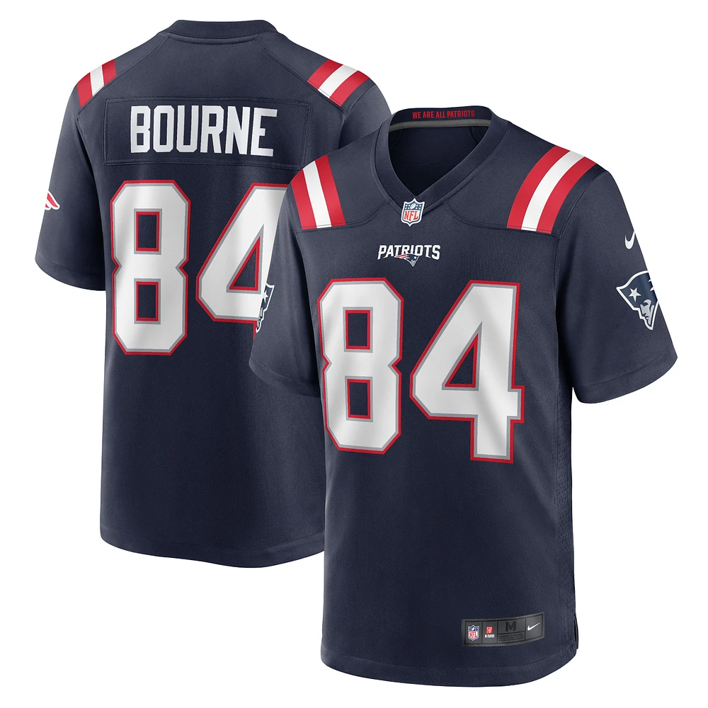 Men's Nike Kendrick Bourne Navy New England Patriots Game Jersey