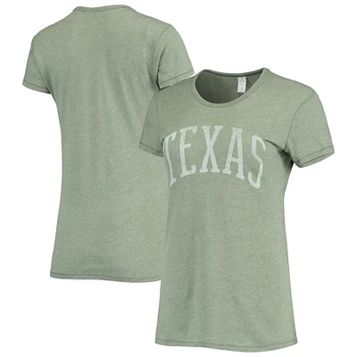 Women's Alternative Apparel Heathered Olive Texas Longhorns Keepsake T-Shirt