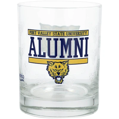 Fort Valley State Wildcats 14oz. Alumni Rocks Glass