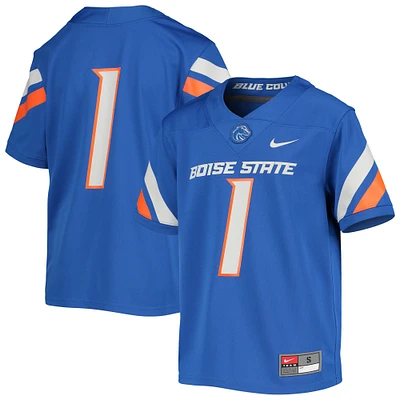 Youth Nike #1 Royal Boise State Broncos Untouchable Football Jersey