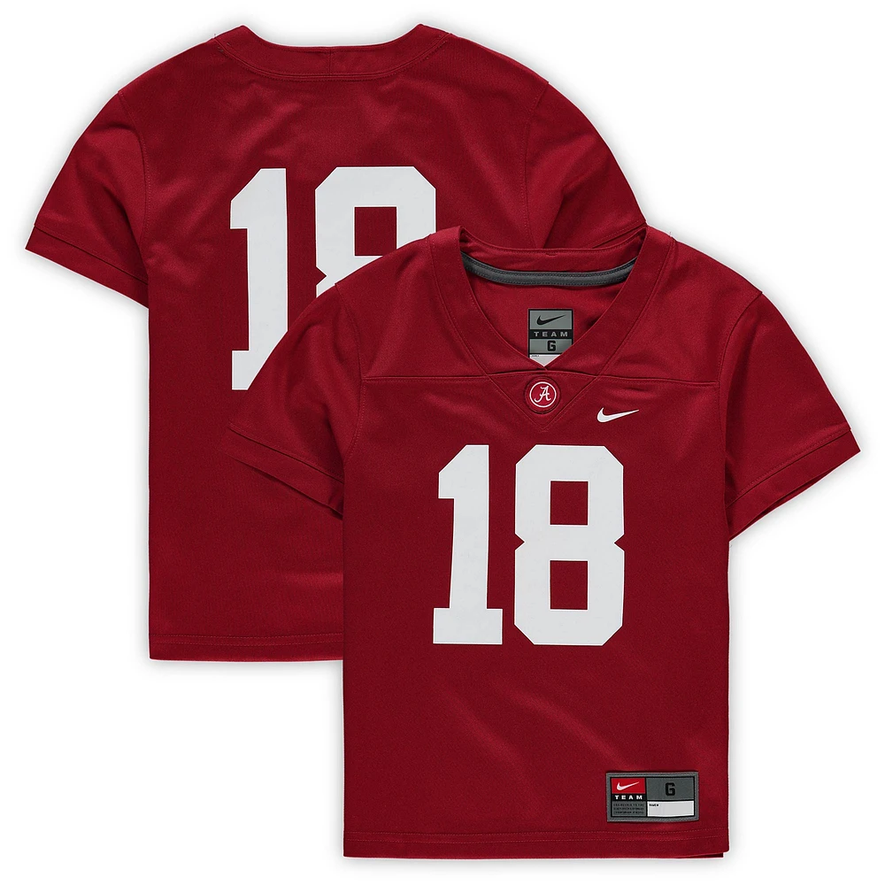 Preschool Nike #18 Crimson Alabama Crimson Tide Untouchable Football Team Jersey